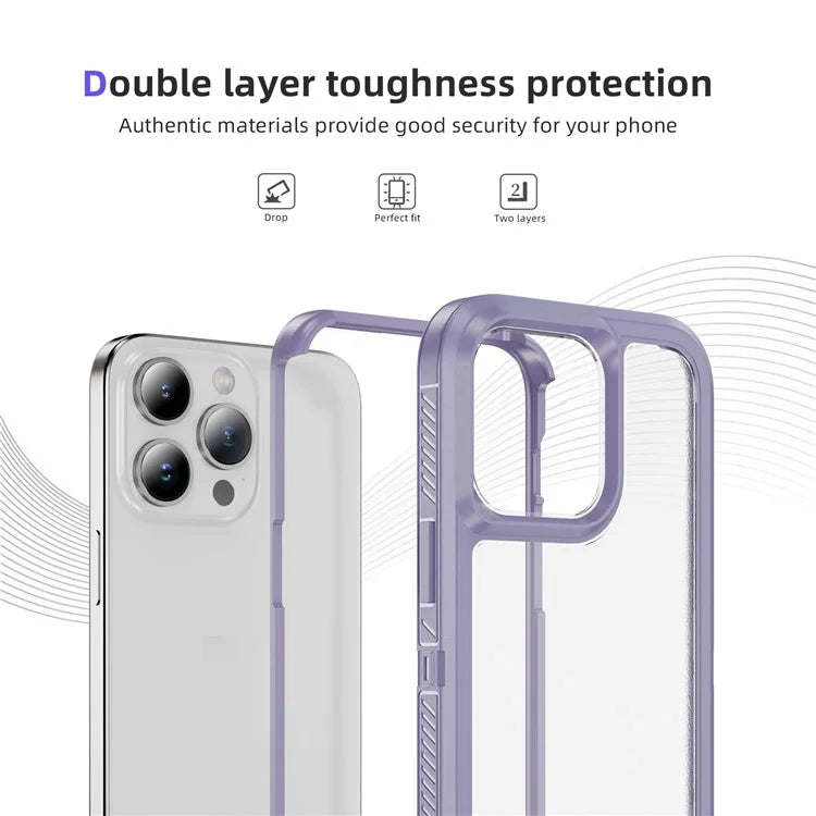 For iPhone 15 Pro Case TPU+PC Anti-drop Protective Phone Cover