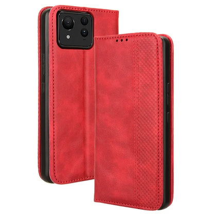 For Asus Zenfone 11 Ultra 5G Case PU Leather Magnetic Closure Vintage Wallet Phone Cover