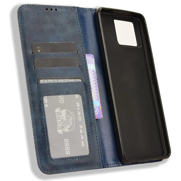 For Asus Zenfone 11 Ultra 5G Case PU Leather Magnetic Closure Vintage Wallet Phone Cover