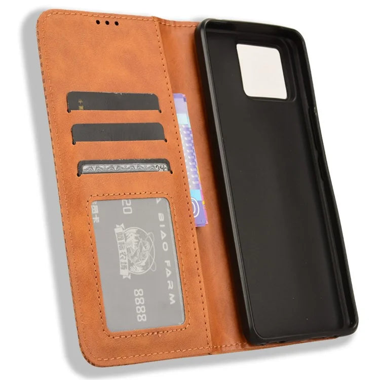 For Asus Zenfone 11 Ultra 5G Case PU Leather Magnetic Closure Vintage Wallet Phone Cover