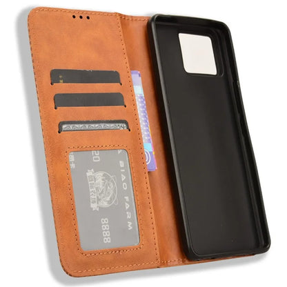 For Asus Zenfone 11 Ultra 5G Case PU Leather Magnetic Closure Vintage Wallet Phone Cover