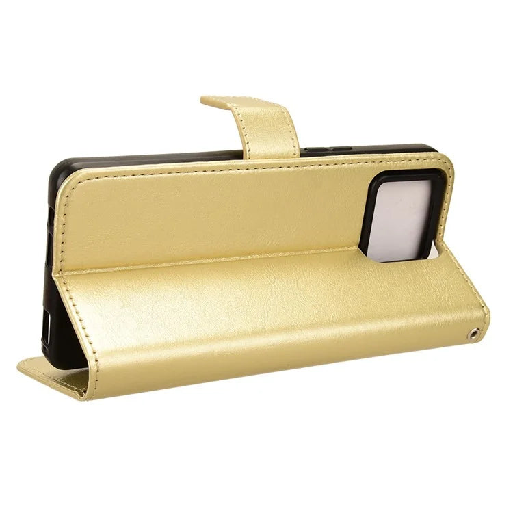 For Asus Zenfone 11 Ultra 5G Case Crazy Horse Texture Scratch-proof Phone Cover with  Folding Stand