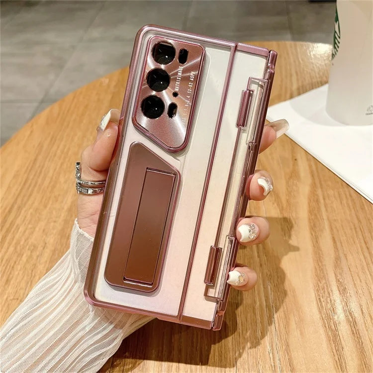 For Honor Magic V2 / V2 RSR Porsche Design Clear Case Kickstand Hard PC Phone Cover