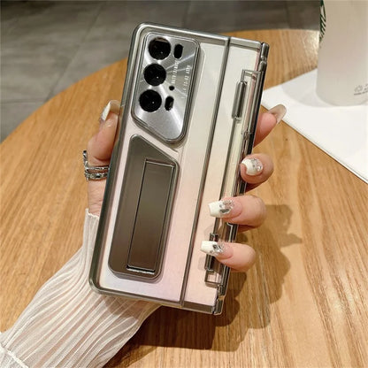 For Honor Magic V2 / V2 RSR Porsche Design Clear Case Kickstand Hard PC Phone Cover