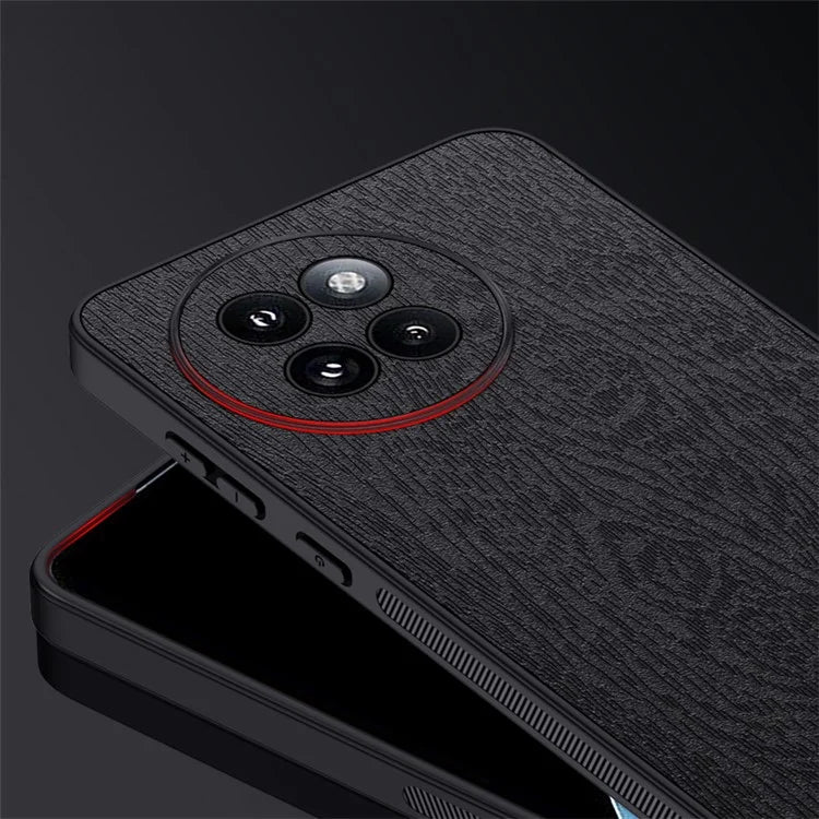 For Xiaomi Civi 4 Pro 5G / 14 Civi 5G Cell Phone Case Wood Texture Leather Coating PC+TPU Hybrid Shell