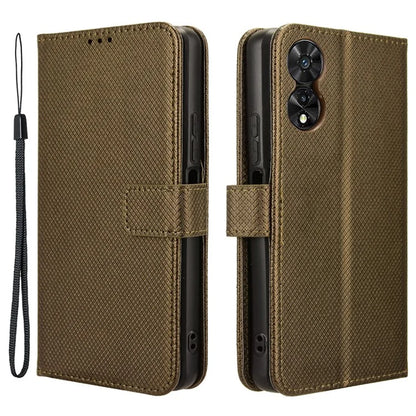 For TCL 50 SE Wallet Phone Case Diamond Texture PU Leather Flip Cover