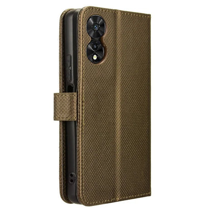 For TCL 50 SE Wallet Phone Case Diamond Texture PU Leather Flip Cover