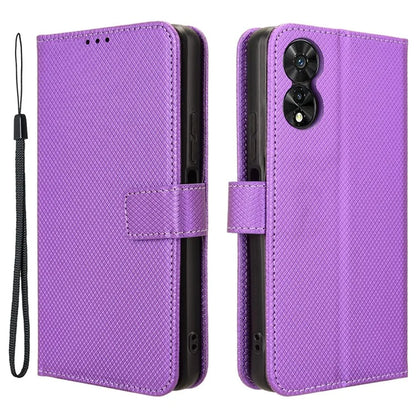 For TCL 50 SE Wallet Phone Case Diamond Texture PU Leather Flip Cover