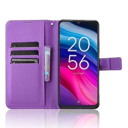 For TCL 50 SE Wallet Phone Case Diamond Texture PU Leather Flip Cover