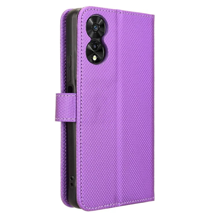 For TCL 50 SE Wallet Phone Case Diamond Texture PU Leather Flip Cover