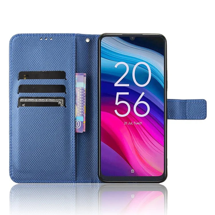 For TCL 50 SE Wallet Phone Case Diamond Texture PU Leather Flip Cover