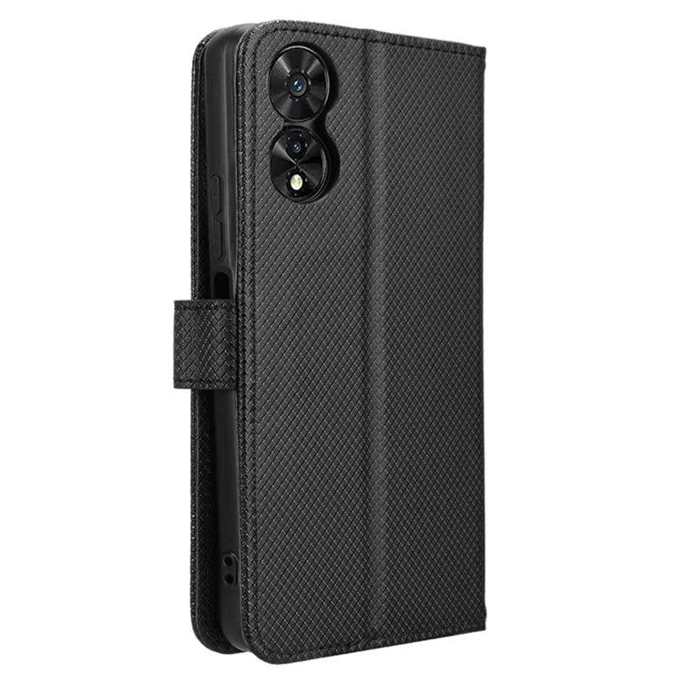 For TCL 50 SE Wallet Phone Case Diamond Texture PU Leather Flip Cover