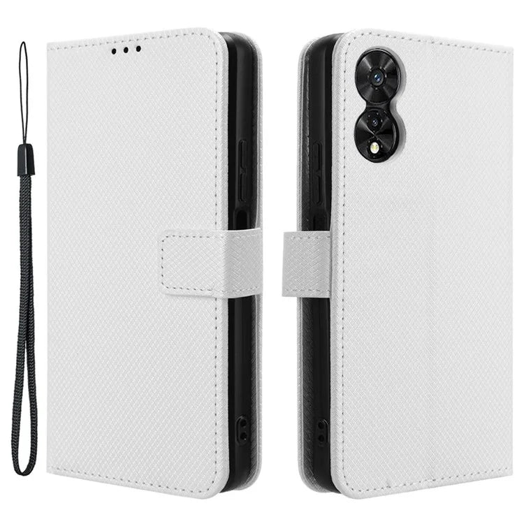 For TCL 50 SE Wallet Phone Case Diamond Texture PU Leather Flip Cover