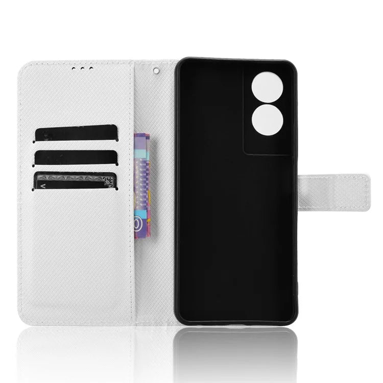 For TCL 50 SE Wallet Phone Case Diamond Texture PU Leather Flip Cover