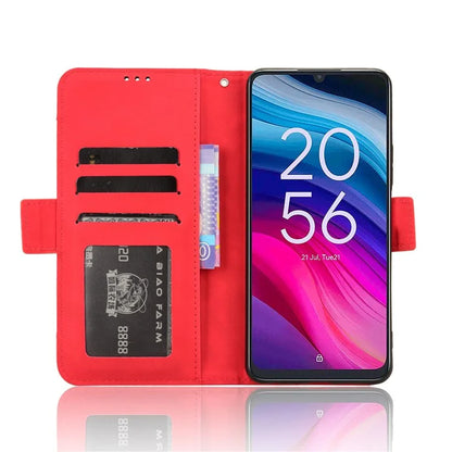 For TCL 50 SE Case PU Leather Multiple Card Slots Shockproof Flip Phone Cover