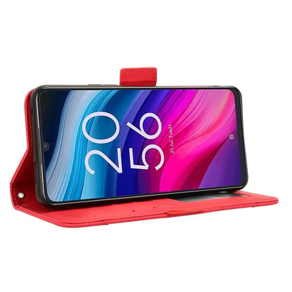 For TCL 50 SE Case PU Leather Multiple Card Slots Shockproof Flip Phone Cover