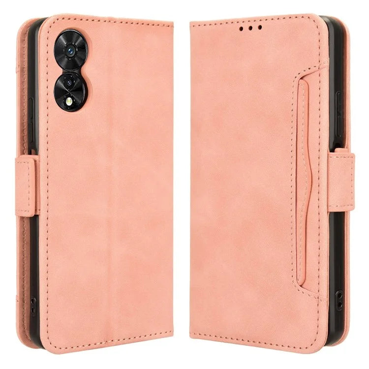 For TCL 50 SE Case PU Leather Multiple Card Slots Shockproof Flip Phone Cover