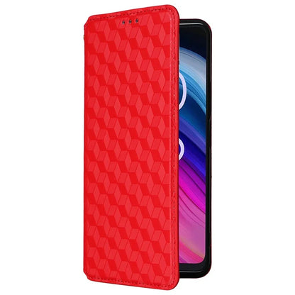 For TCL 50 SE Stand Case Rhombus Pattern Leather Folio Phone Cover