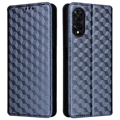 For TCL 50 SE Stand Case Rhombus Pattern Leather Folio Phone Cover