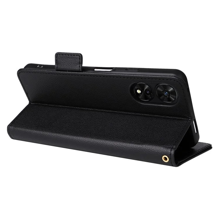 For TCL 50 SE Case Litchi Texture PU Leather Horizontal Viewing Stand Phone Cover