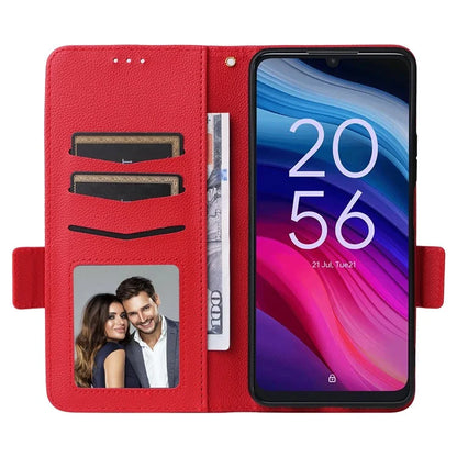 For TCL 50 SE Case Litchi Texture PU Leather Horizontal Viewing Stand Phone Cover