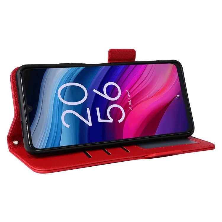 For TCL 50 SE Case Litchi Texture PU Leather Horizontal Viewing Stand Phone Cover