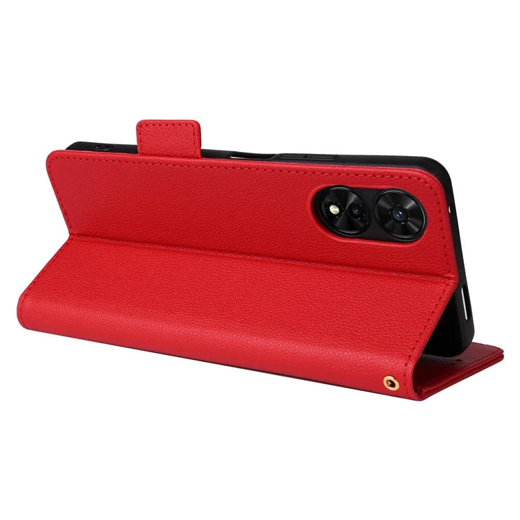 For TCL 50 SE Case Litchi Texture PU Leather Horizontal Viewing Stand Phone Cover