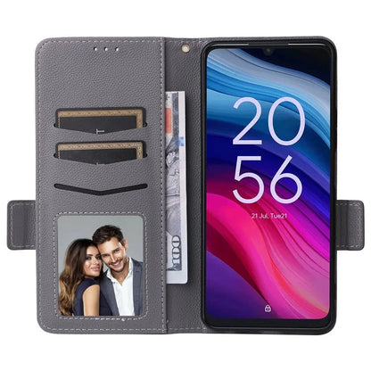For TCL 50 SE Case Litchi Texture PU Leather Horizontal Viewing Stand Phone Cover