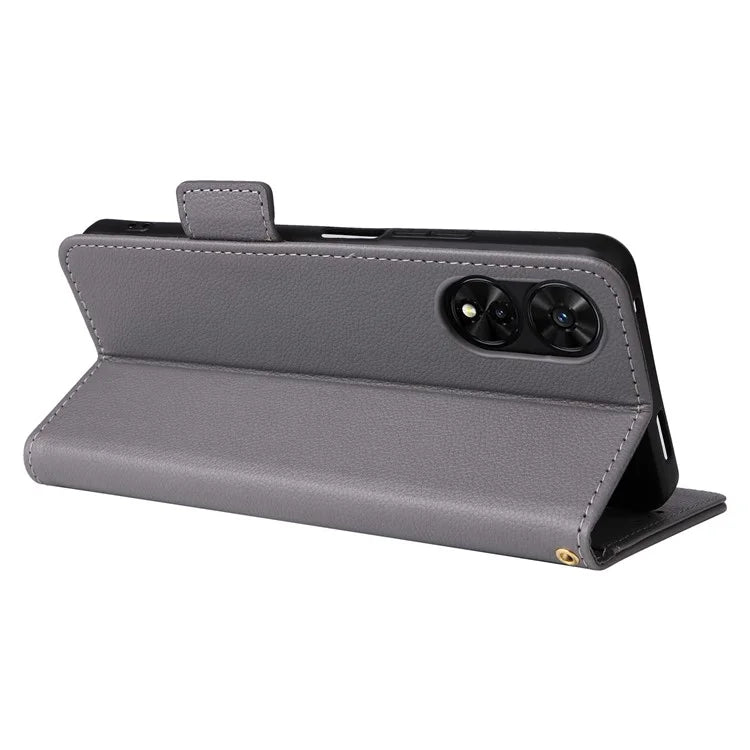 For TCL 50 SE Case Litchi Texture PU Leather Horizontal Viewing Stand Phone Cover
