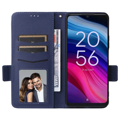 For TCL 50 SE Case Litchi Texture PU Leather Horizontal Viewing Stand Phone Cover