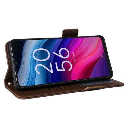 For TCL 50 SE Case Litchi Texture PU Leather Horizontal Viewing Stand Phone Cover
