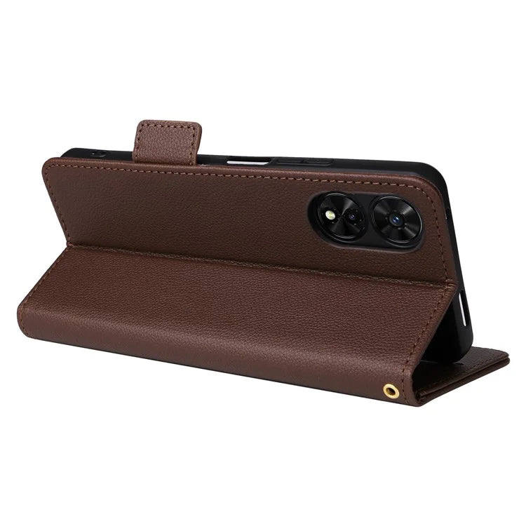 For TCL 50 SE Case Litchi Texture PU Leather Horizontal Viewing Stand Phone Cover