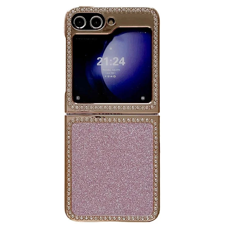 For Samsung Galaxy Z Flip5 5G / Z Flip6 5G Case Rhinestone Decor Hard PC Phone Cover