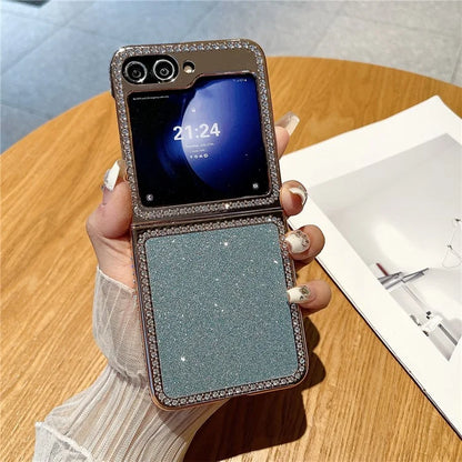 For Samsung Galaxy Z Flip5 5G / Z Flip6 5G Case Rhinestone Decor Hard PC Phone Cover