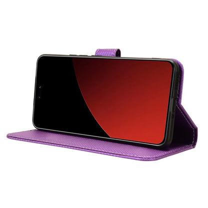 For Xiaomi Civi 4 Pro 5G / 14 Civi 5G Wallet Phone Stand Case Diamond Texture PU Leather Flip Phone Cover