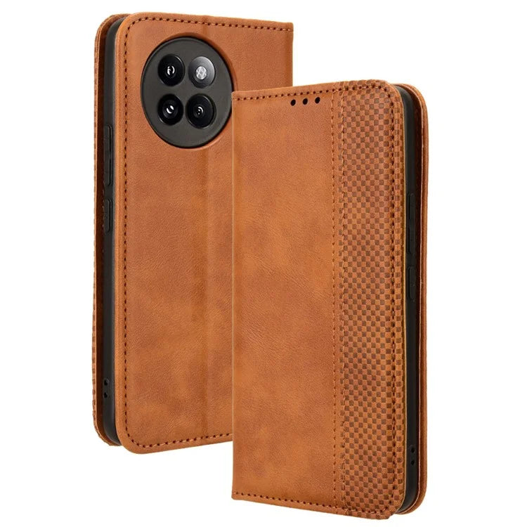 For Xiaomi Civi 4 Pro 5G / 14 Civi 5G PU Leather Phone Case Magnetic Stand Cover Retro Texture