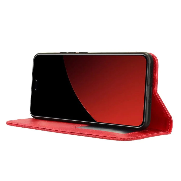 For Xiaomi Civi 4 Pro 5G / 14 Civi 5G PU Leather Phone Case Magnetic Stand Cover Retro Texture