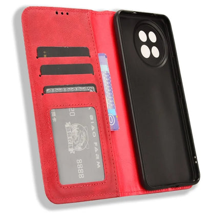 For Xiaomi Civi 4 Pro 5G / 14 Civi 5G PU Leather Phone Case Magnetic Stand Cover Retro Texture