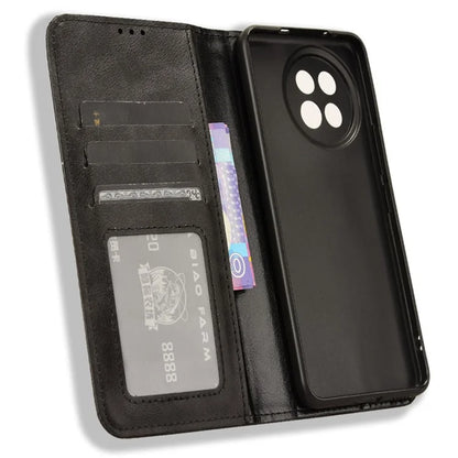 For Xiaomi Civi 4 Pro 5G / 14 Civi 5G PU Leather Phone Case Magnetic Stand Cover Retro Texture