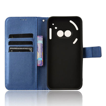 For Nothing Phone (2a) Wallet Case Diamond Texture PU Leather Protective Phone Cover