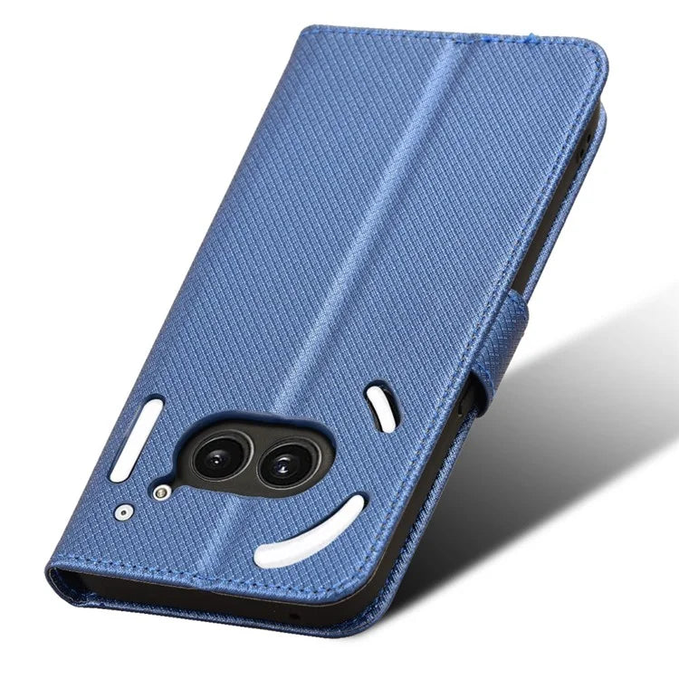 For Nothing Phone (2a) Wallet Case Diamond Texture PU Leather Protective Phone Cover