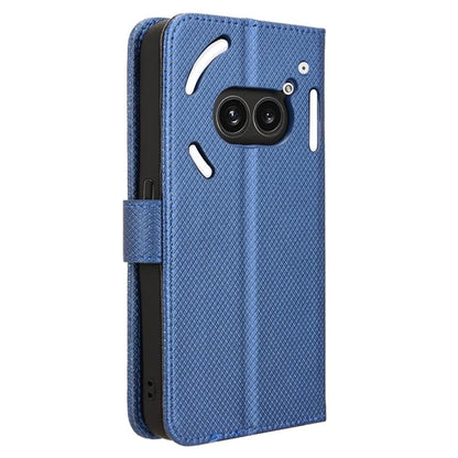 For Nothing Phone (2a) Wallet Case Diamond Texture PU Leather Protective Phone Cover