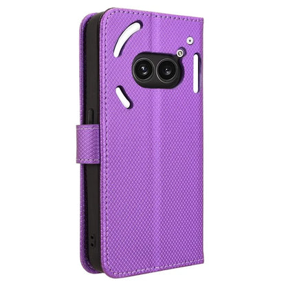 For Nothing Phone (2a) Wallet Case Diamond Texture PU Leather Protective Phone Cover