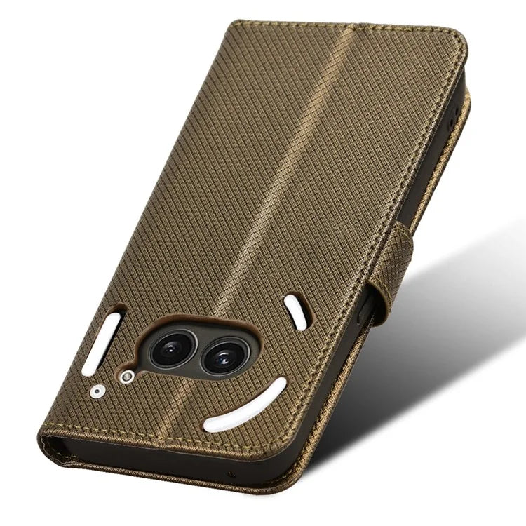For Nothing Phone (2a) Wallet Case Diamond Texture PU Leather Protective Phone Cover