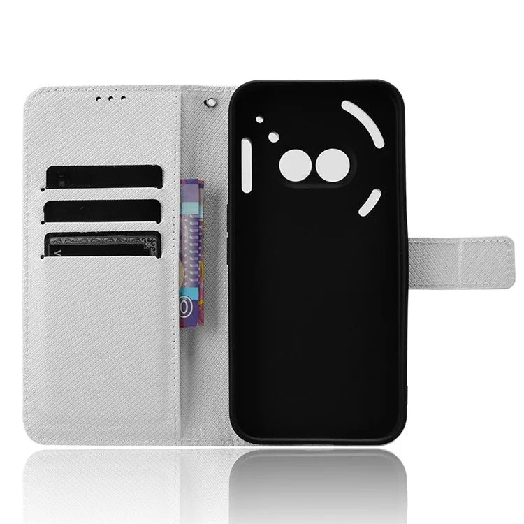 For Nothing Phone (2a) Wallet Case Diamond Texture PU Leather Protective Phone Cover