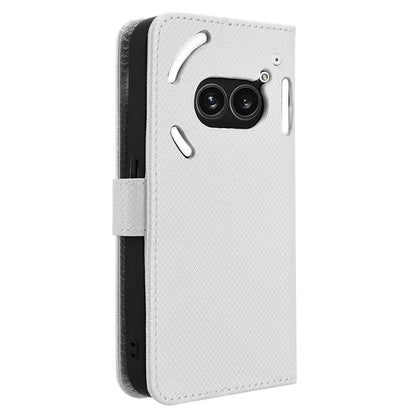 For Nothing Phone (2a) Wallet Case Diamond Texture PU Leather Protective Phone Cover