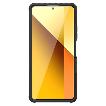 For Xiaomi Redmi Note 13 5G Tyre Pattern Case Kickstand PC+TPU Non-slip Phone Cover