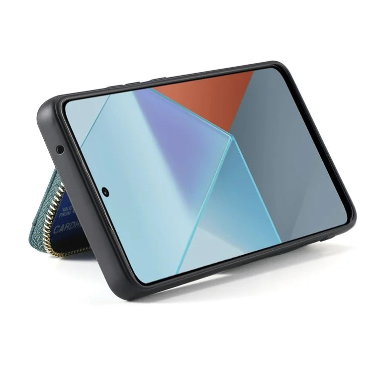 D3 For Xiaomi Redmi Note 13 Pro+ 5G Case PU+TPU+PC Zipper Wallet Cover with Strap