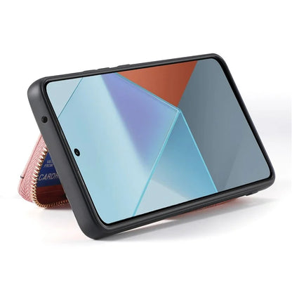 D3 For Xiaomi Redmi Note 13 Pro+ 5G Case PU+TPU+PC Zipper Wallet Cover with Strap