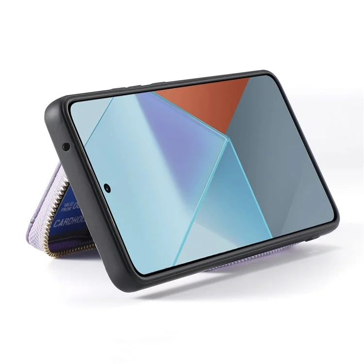 D3 For Xiaomi Redmi Note 13 Pro+ 5G Case PU+TPU+PC Zipper Wallet Cover with Strap